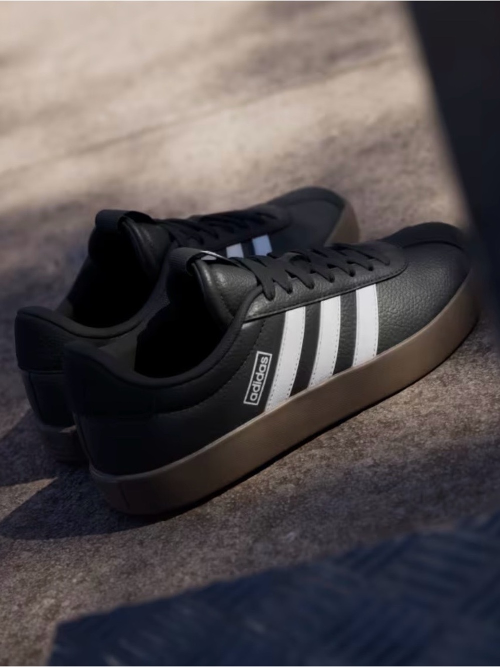 adidas VL Court 3.0 Low Shoes - Black / Brown Gum (Women's) - Brand New 9.5 - Picture 4 of 10